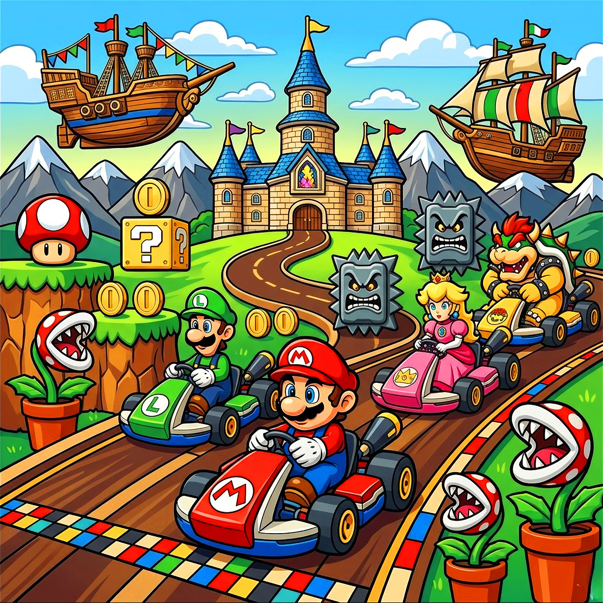 Mario Kart Motiv